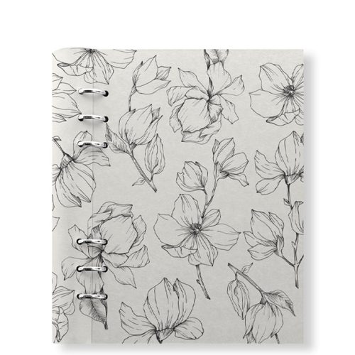 Clipbook Floral A5 Refillable Planner Magnolia Ivory