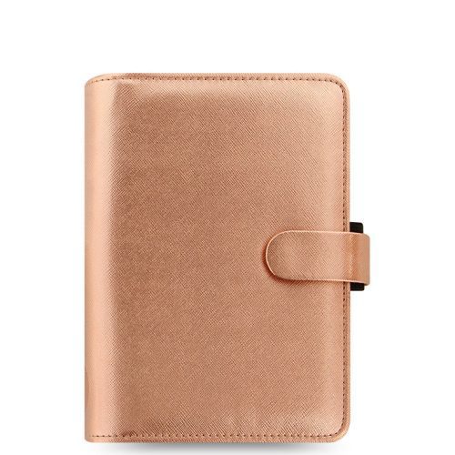 Saffiano Metallic Personal Organizer Rose Gold