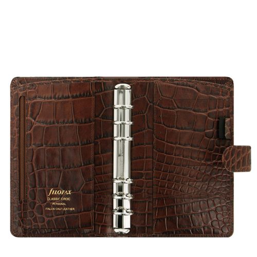 17 026016 filofax classic croc chestnut personal open 1 1 2 1 1 1