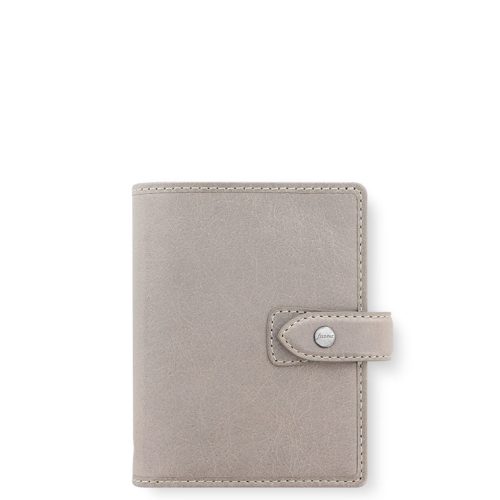 Malden Pocket Organizer Stone Gray Leather