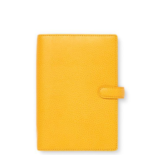 Filofax Finsbury Personal Leather Organizer in Mustard Yellow