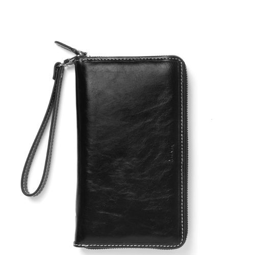 Filofax Malden Personal Compact Zip Leather Organizer Black