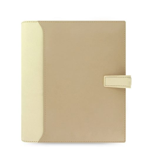 Nappa A5 Leather Organizer Vanilla Beige