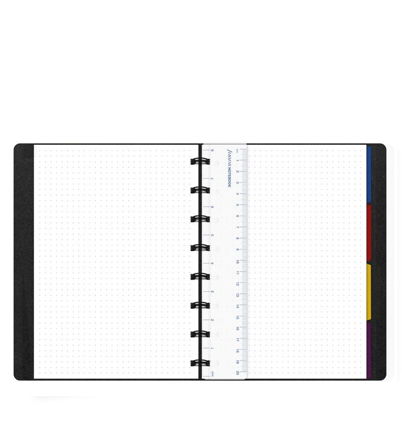 filofax notebook dotted a5 black