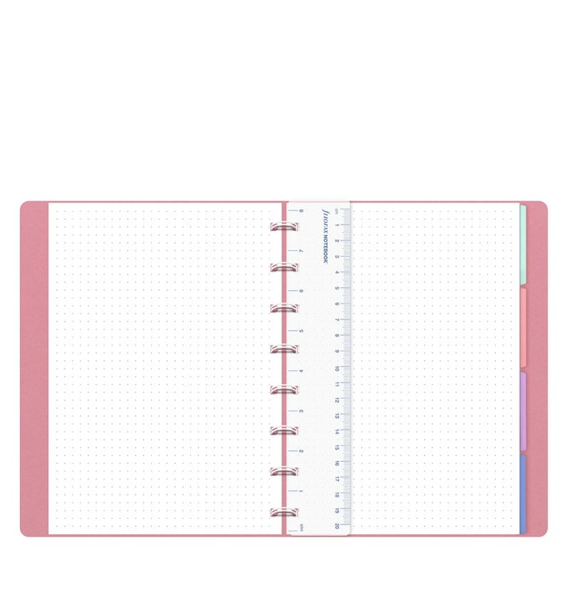 filofax notebook dotted a5 rose