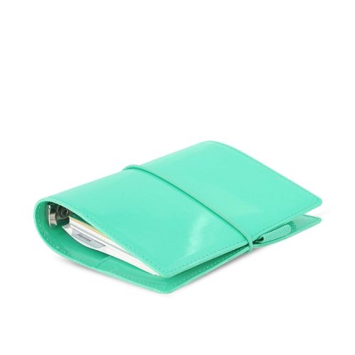 filofax organiser domino patent pocket turquoise iso 1