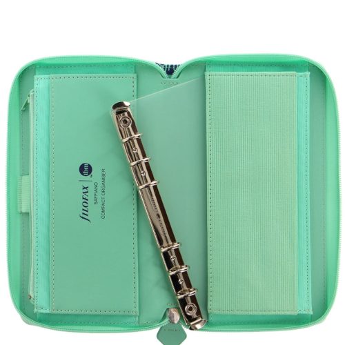 filofax organiser saffiano compact pocket zip open2